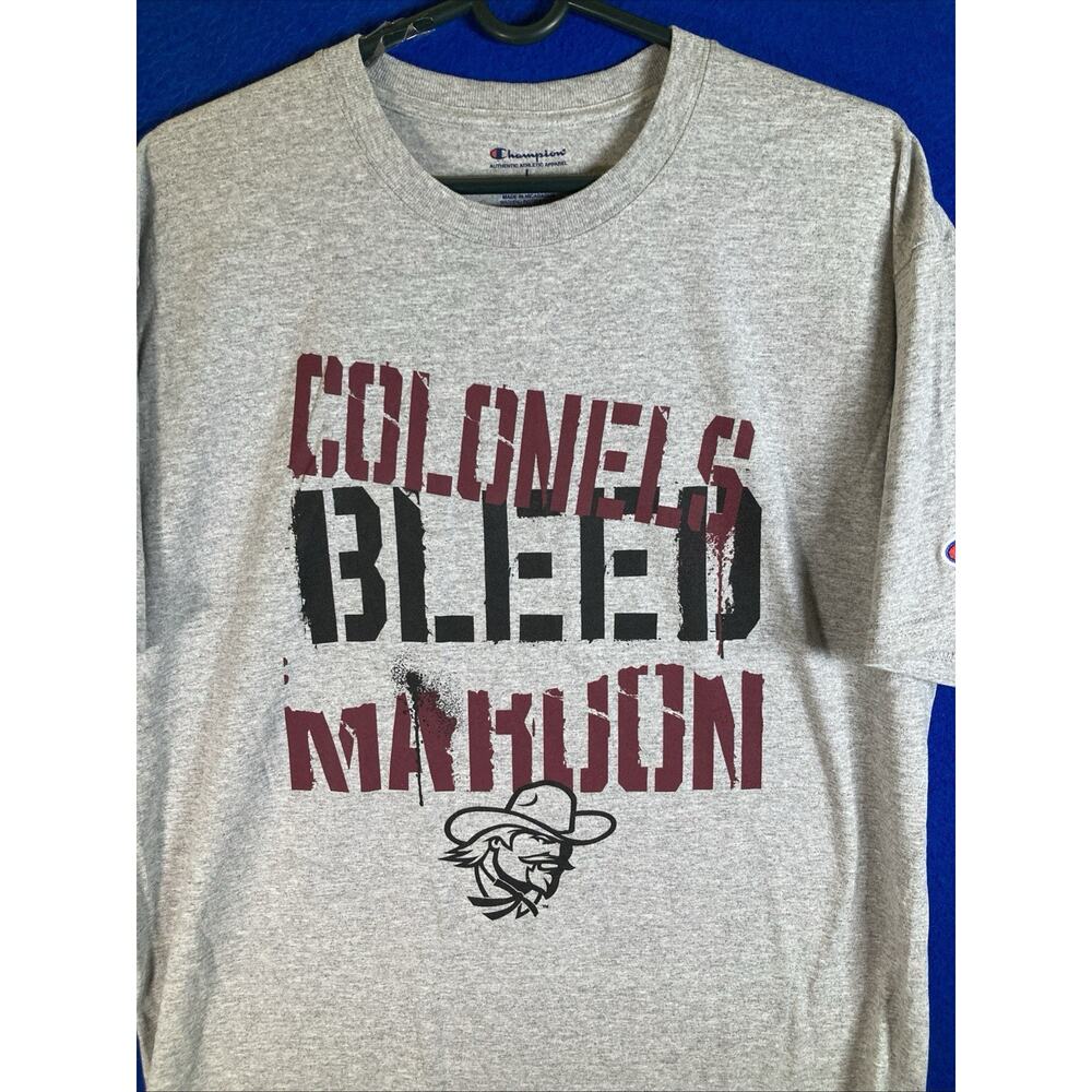 Champion Eastern Kentucky University EKU Colonels Bleed Maroon Shirt Men's Large - Picture 5 of 11